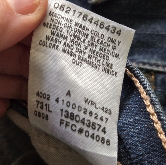 Levi Strauss 504 Women's Size 3 Medium Cotton Slouch Straight Leg Blue Jeans - Picture 9 of 9